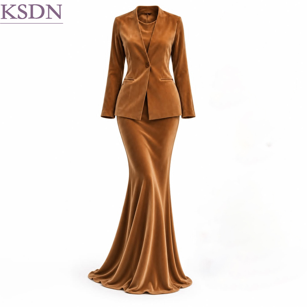 Womens Blazer - Fashion Velvet Women's Suits Dress Graceful
