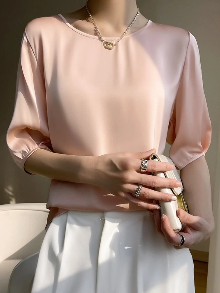 Silk Blouse - New Summer Silk Women Blouse Elegant
