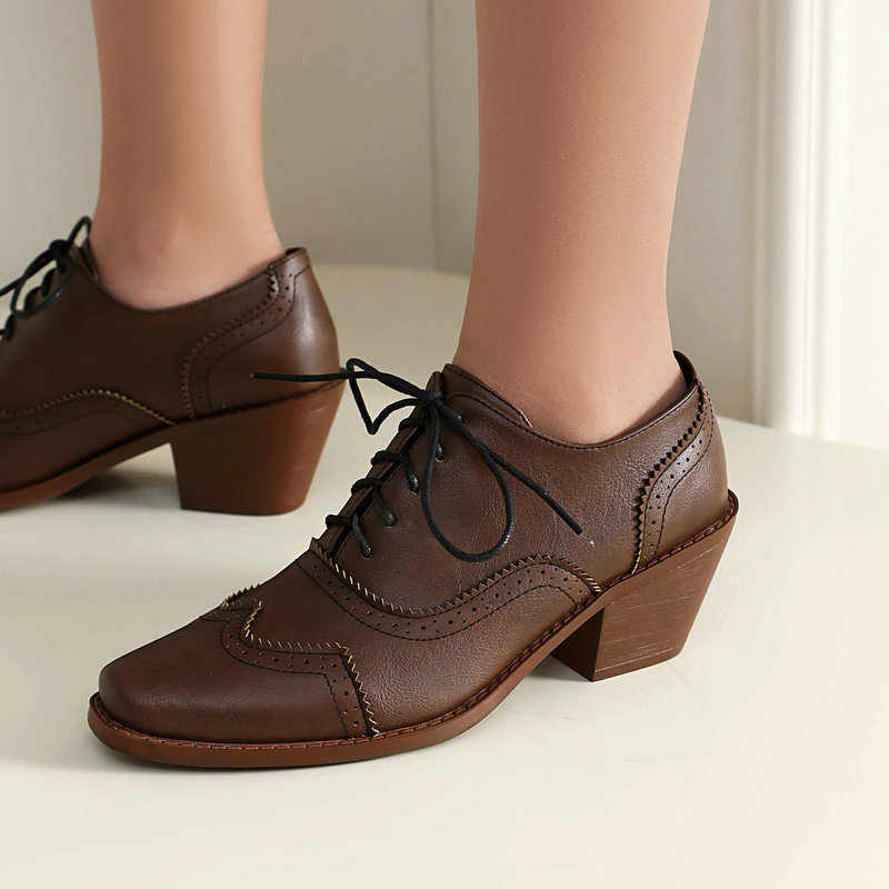 Women Oxford Shoes Point Toe W - đánh giá và giá Pump Heel Block