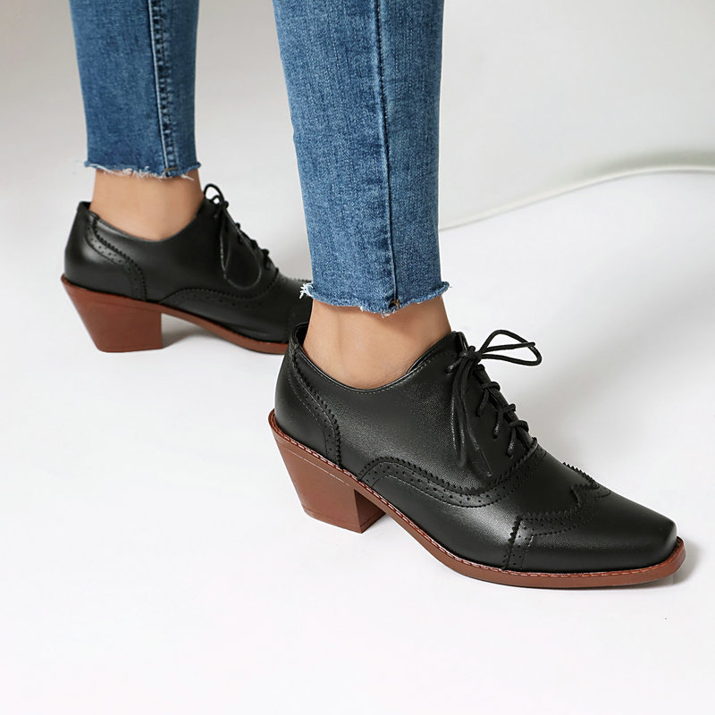 Women Oxford Shoes Point Toe W - đánh giá và giá Pump Heel Block