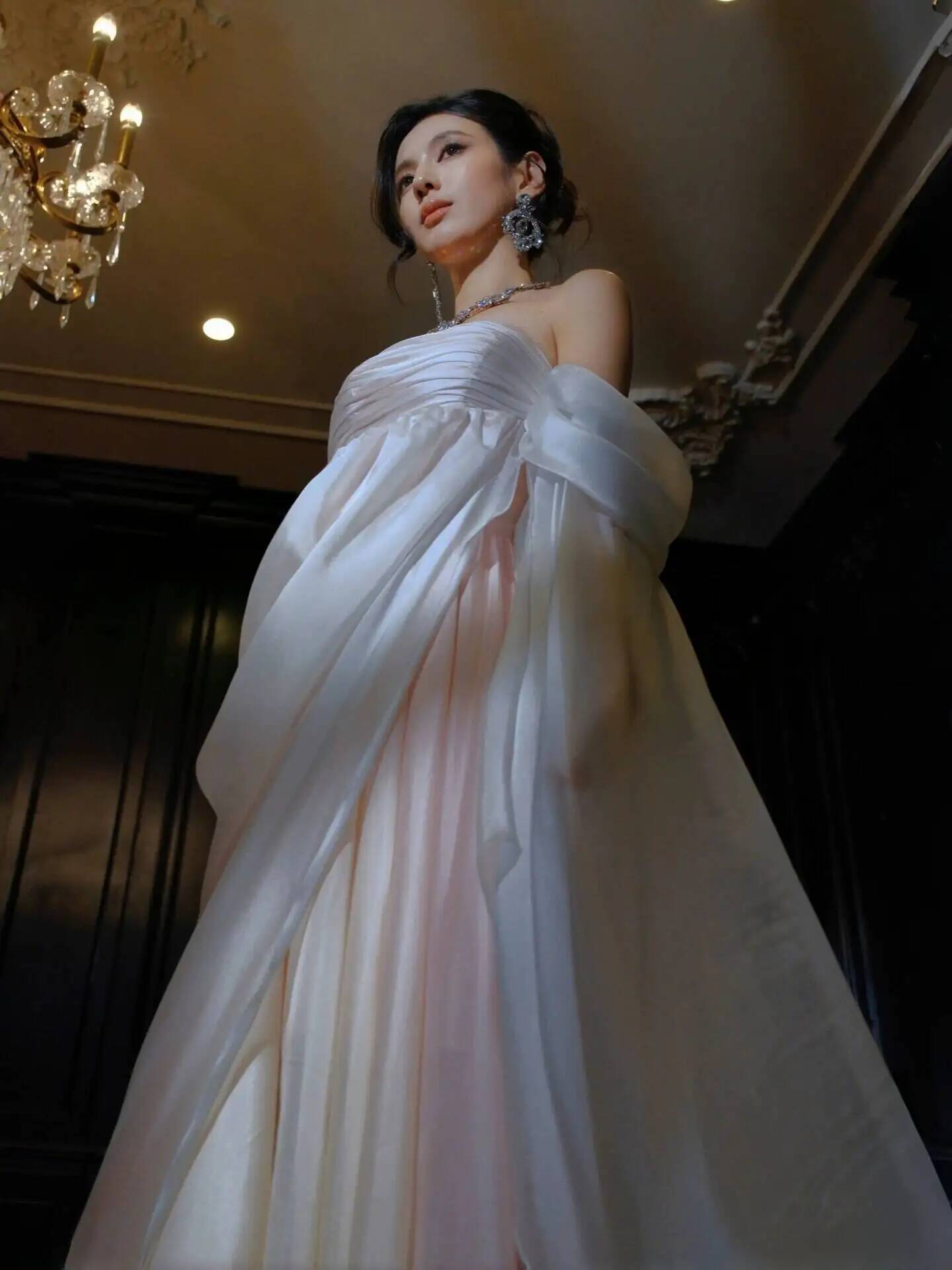 Strapless Flowy Chiffon Evenin - đánh giá và giá Evening Gown