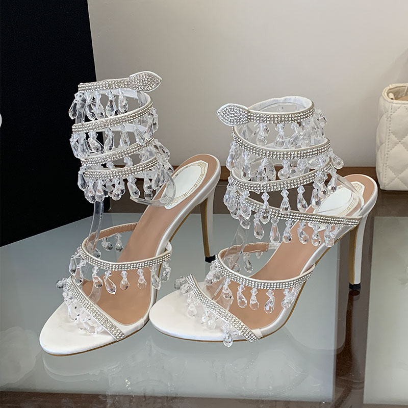 New Fashion Crystal Ankle Stra - đánh giá và giá Wedding Dress
