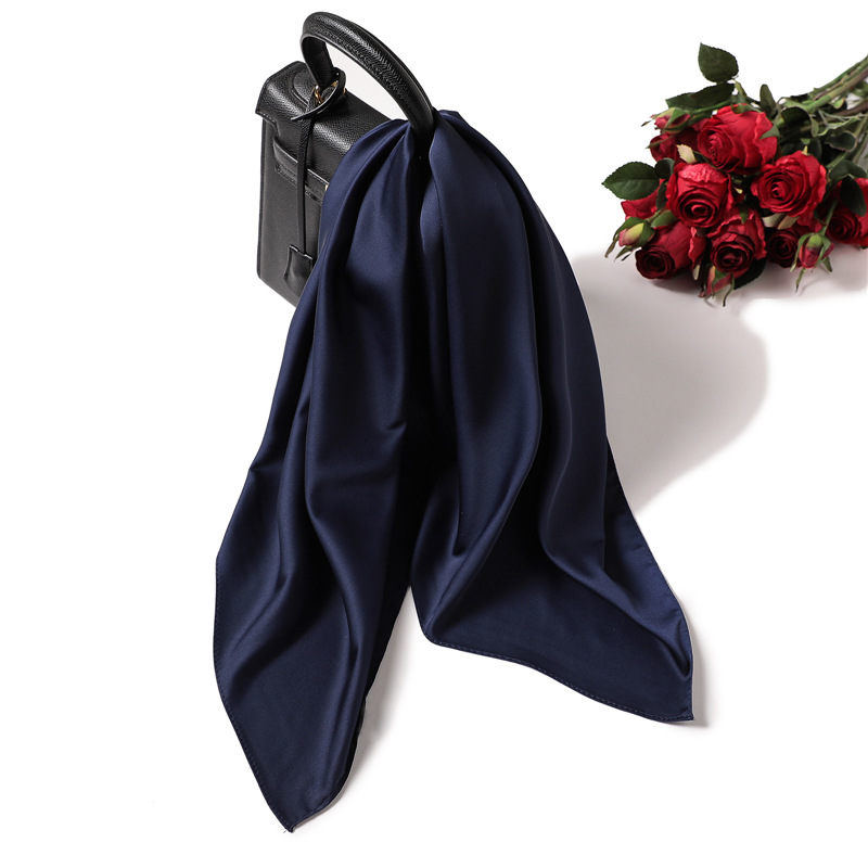 70cm Pure-color Scarf Female I - đánh giá và giá Silk Blouse