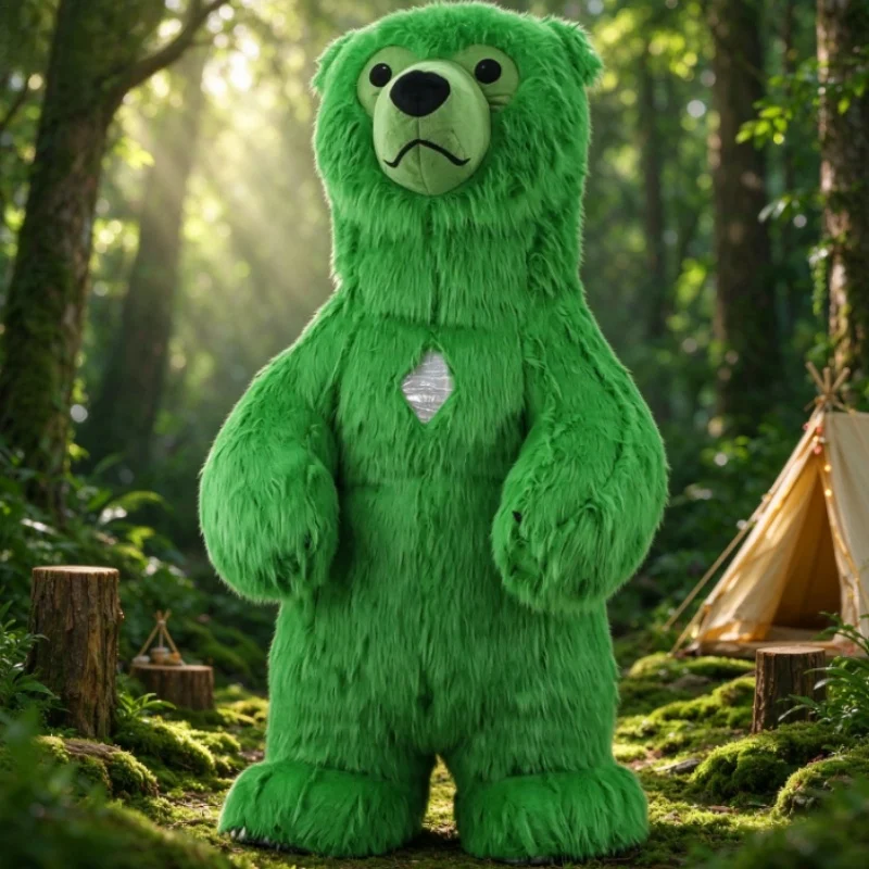Furry Green Bear Inflatable Ma - đánh giá và giá Wedding Dress